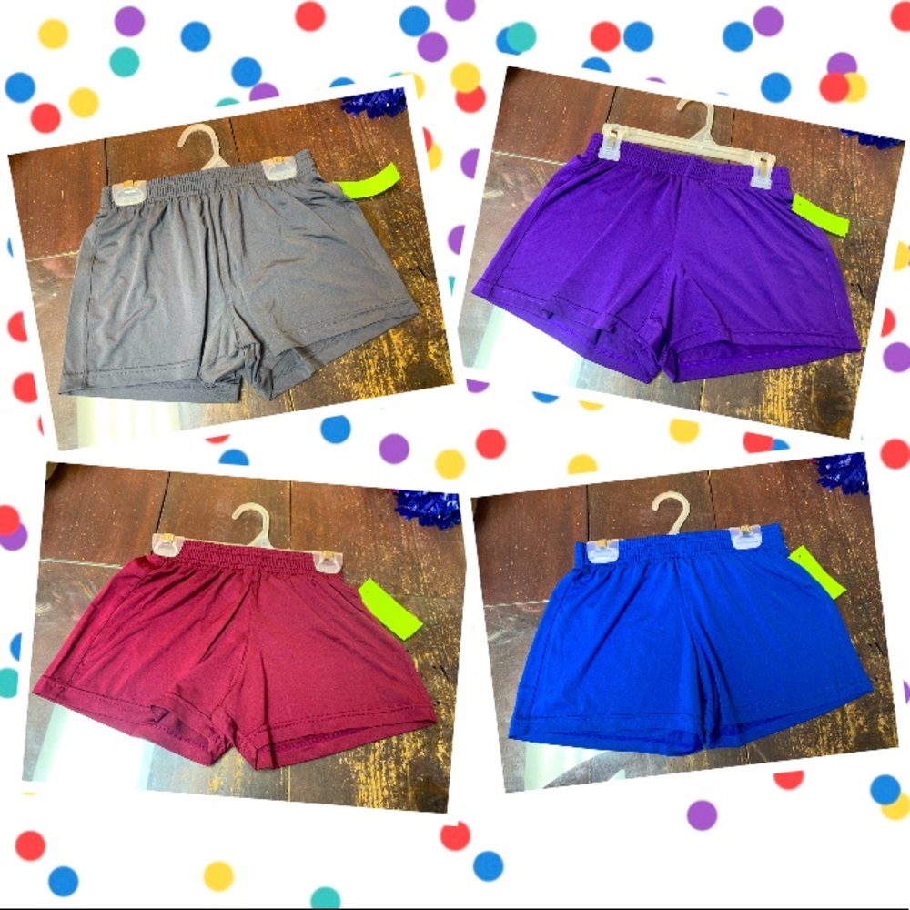 1 Pr S or M Gray Maroon Royal Blue Red Or Purple Super Soft Athletic Shorts NWT